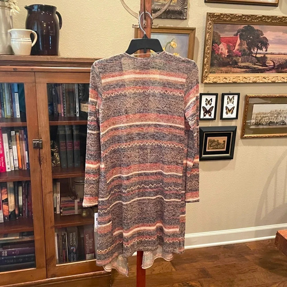 NWT It’s Our Time women’s open flutter front cardigan sweater SZ S multi - Picture 7 of 9